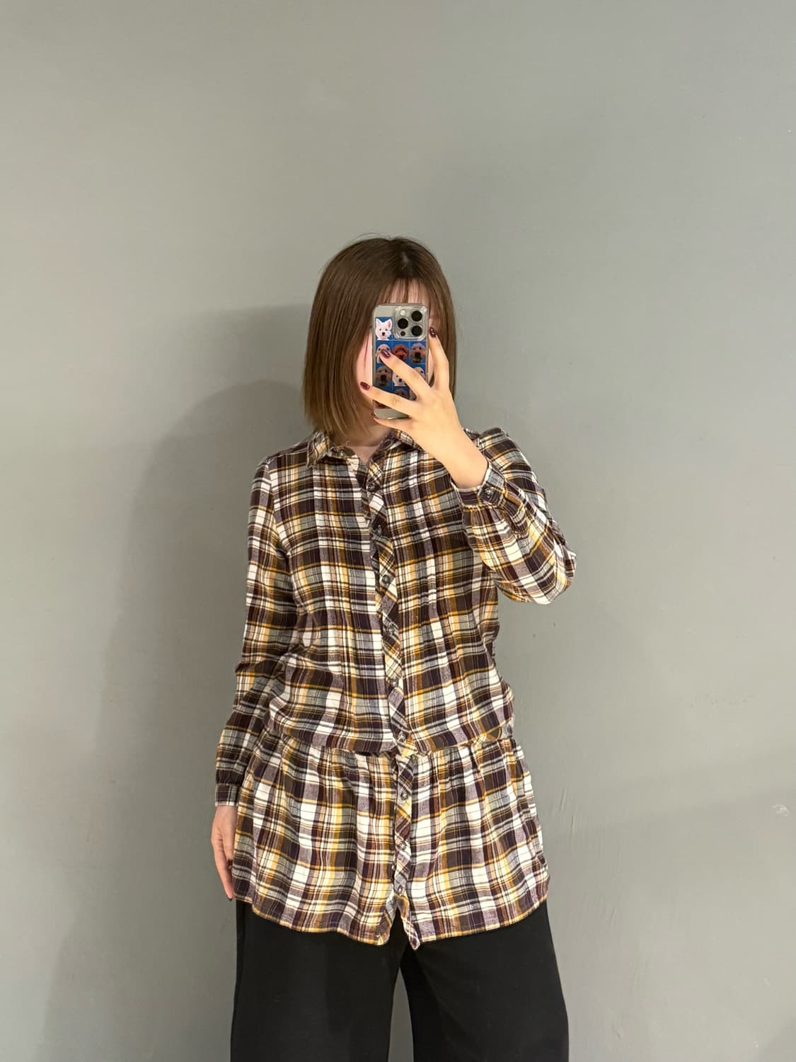 kawaii check pattern one-piece 상품이미지1