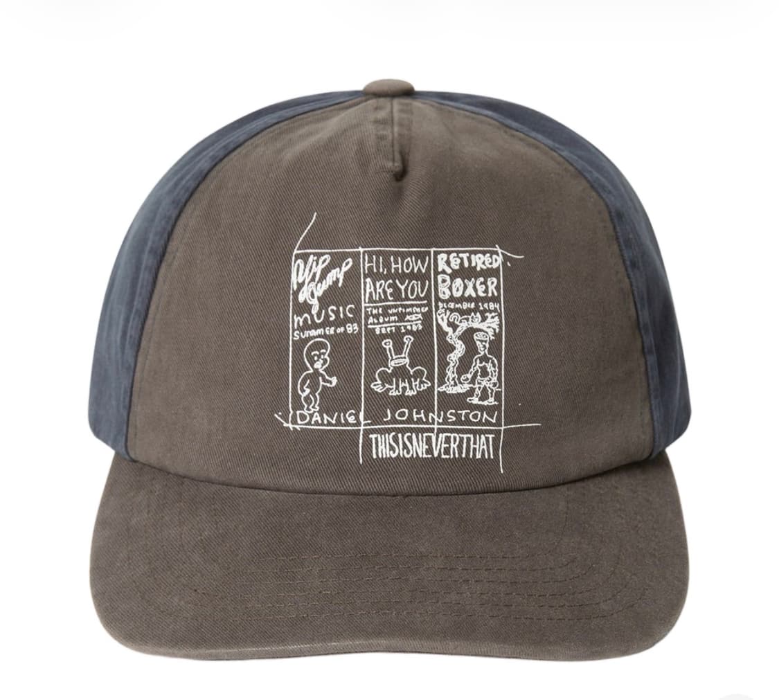 디스이즈네버댓 x 다니엘 존스턴 3-프레임 워시드 캡 차콜 상품이미지2