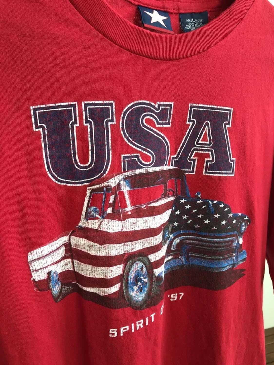 Vintage USA Flag 57 Truck Graphic Tee 상품이미지7