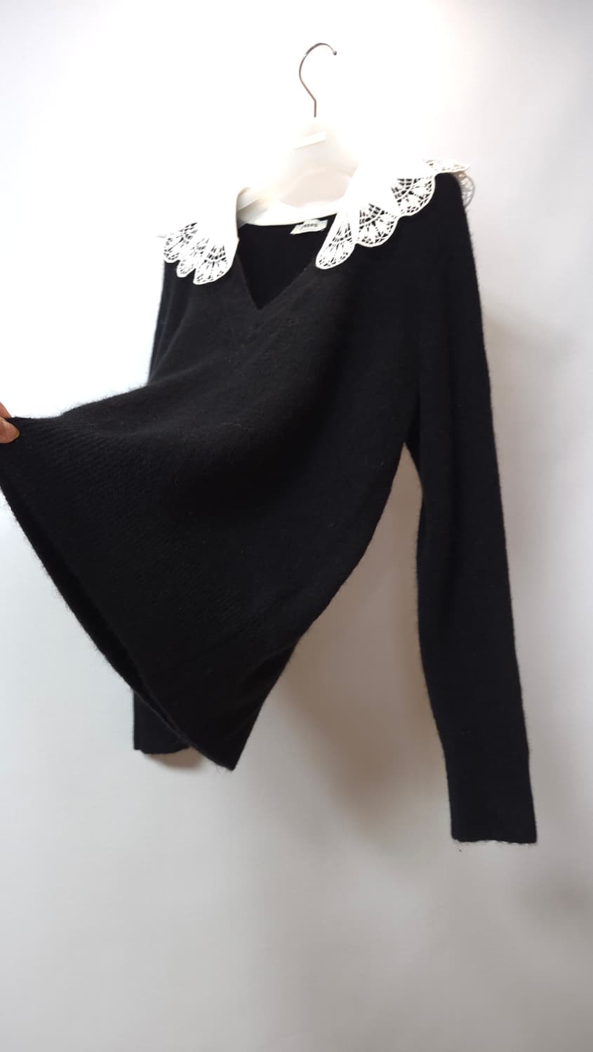 산드로 포플린 칼라 알파카 니트 탑 44 ~ 66 상품이미지6