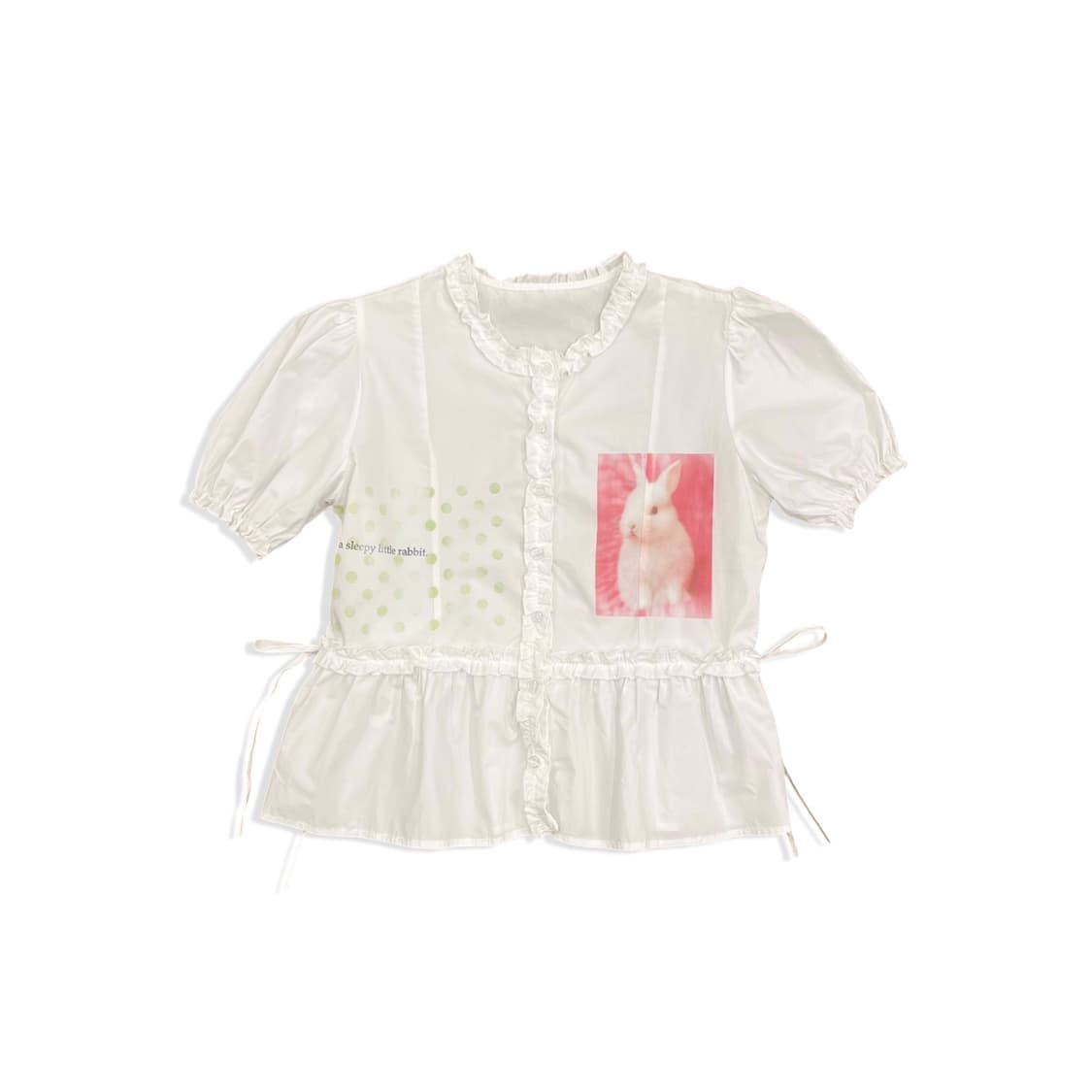 Bunny Short Sleeve Frill Shirt 상품이미지2