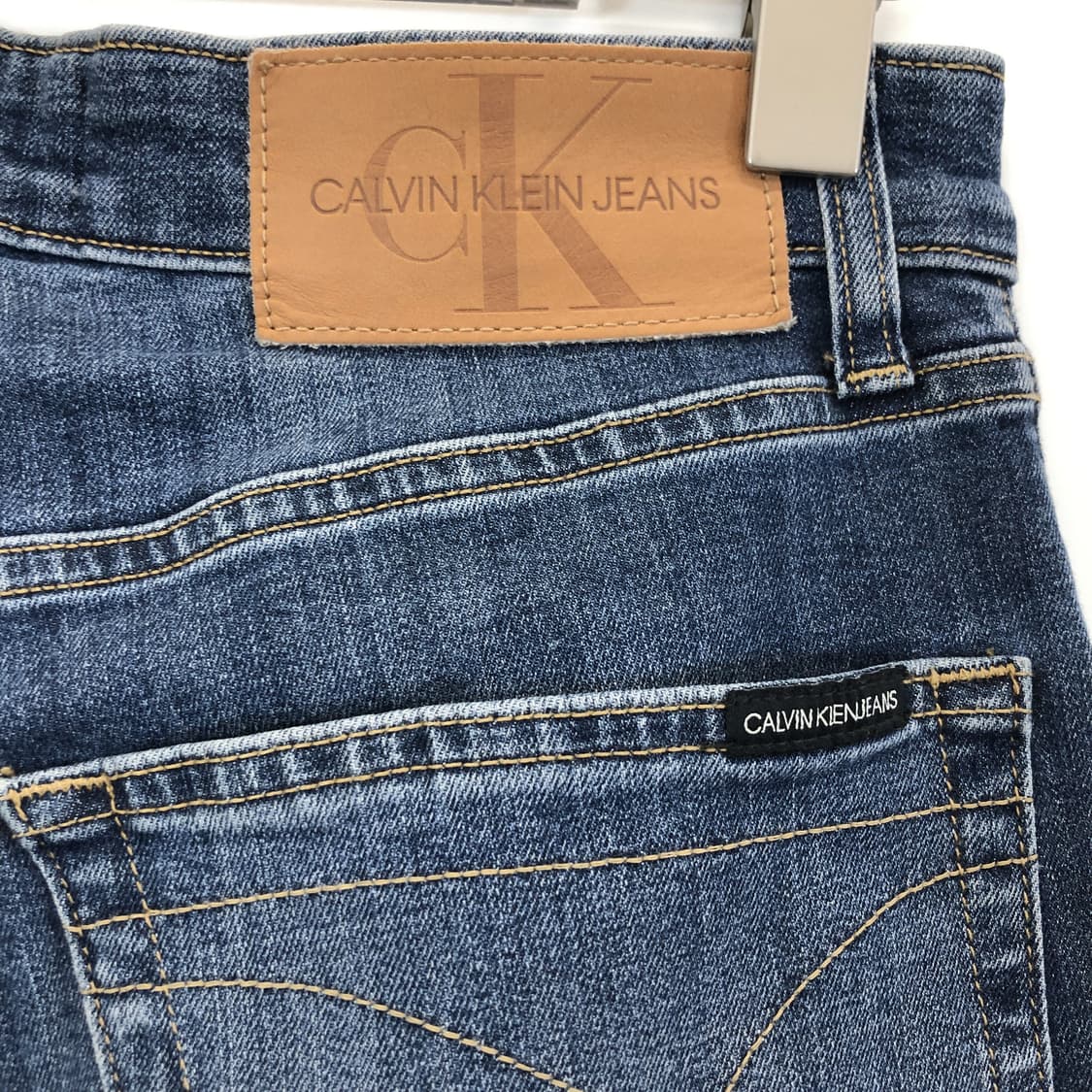 ck 캘빈클라인 레더패치 스트레이트 청바지 30 인치 상품이미지4