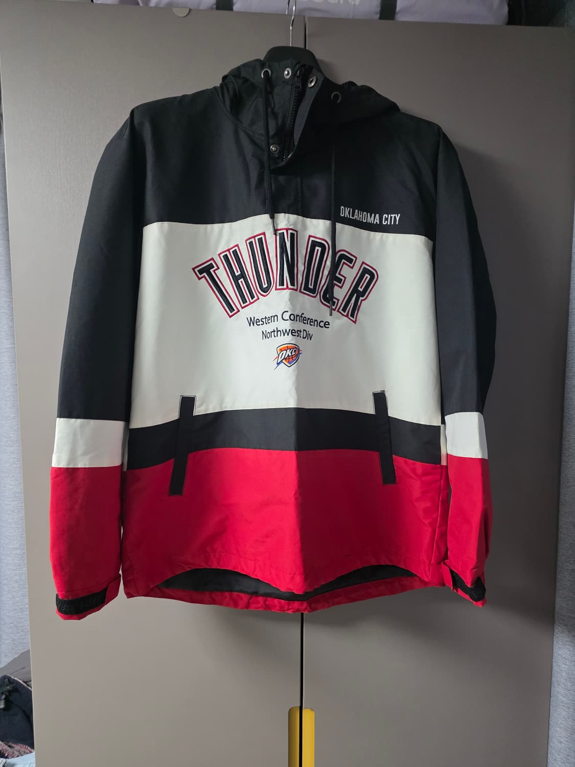 Nba 바람막이 아노락후드 레드/블랙 상품이미지1