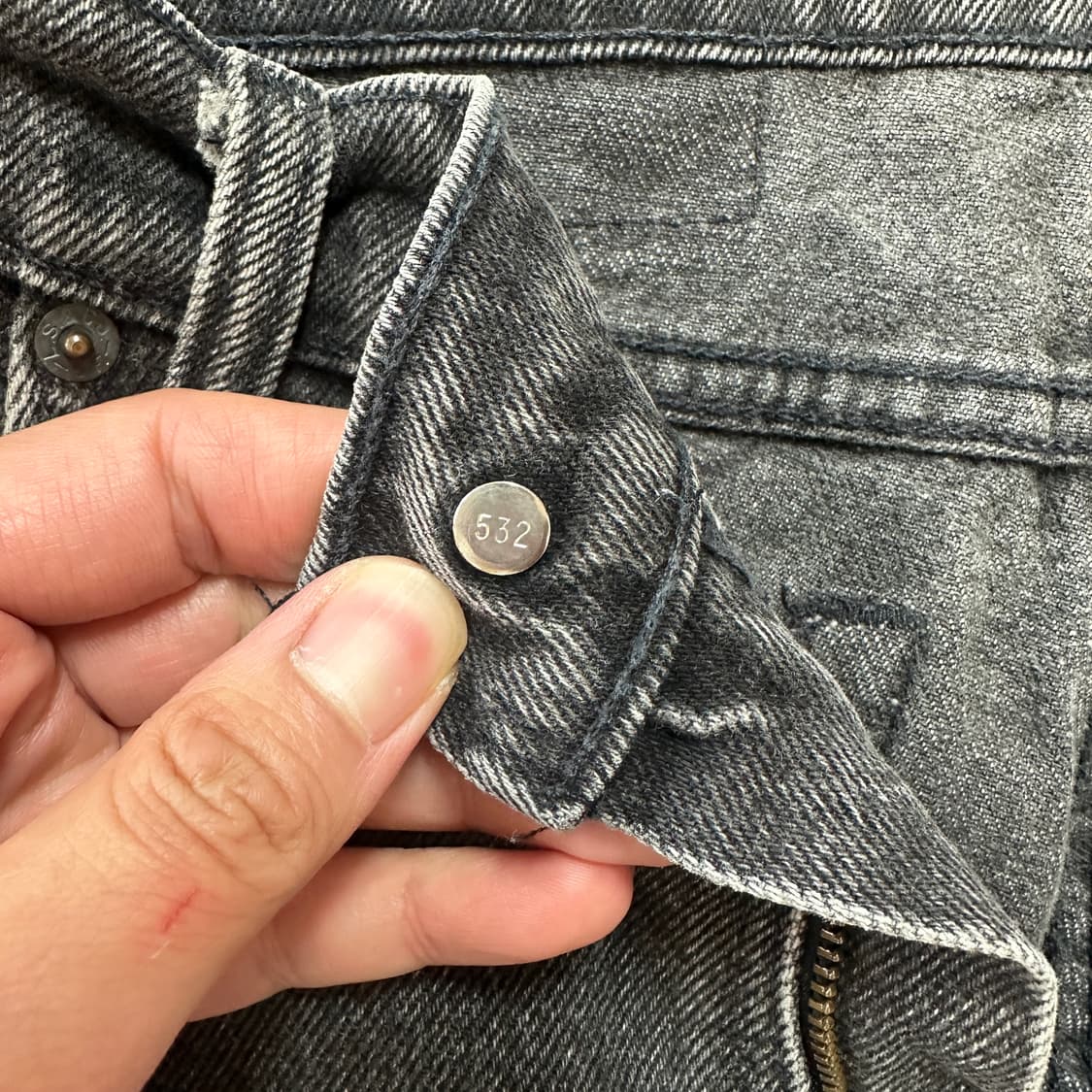 90s USA 리바이스 550 블랙 진 데님 팬츠 34 상품이미지6
