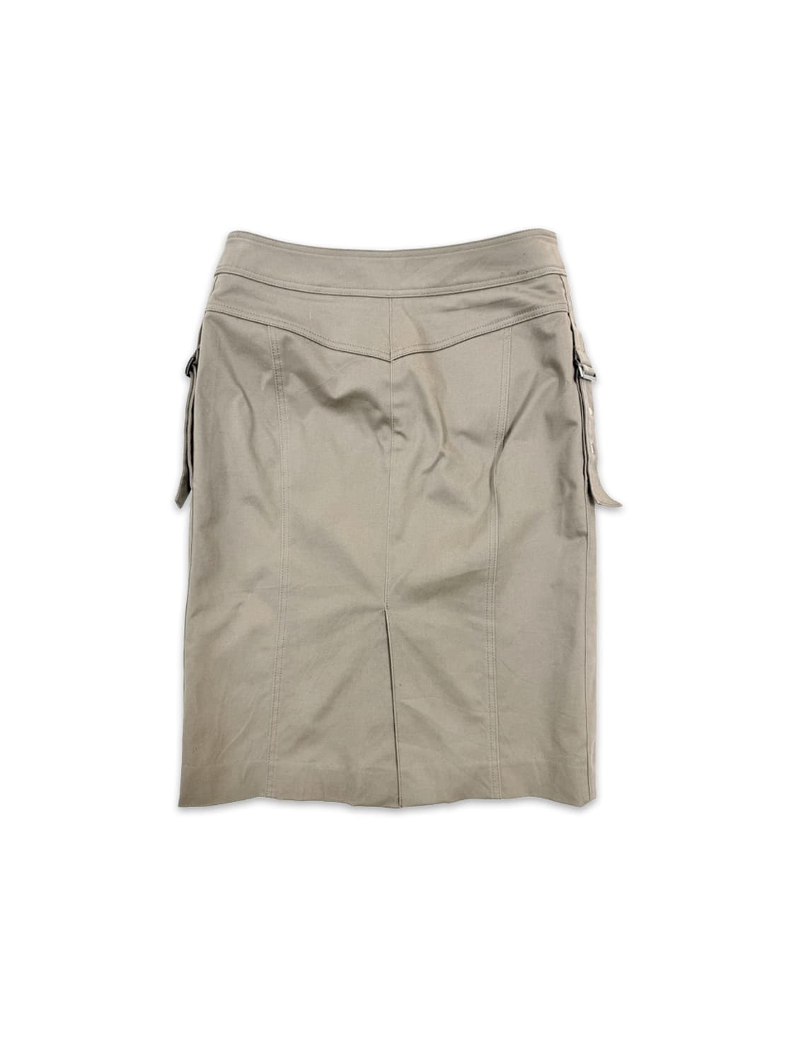 빈티지 LAUTREAMONT 베이지 사이드 벨트 미디 스커트 상품이미지4