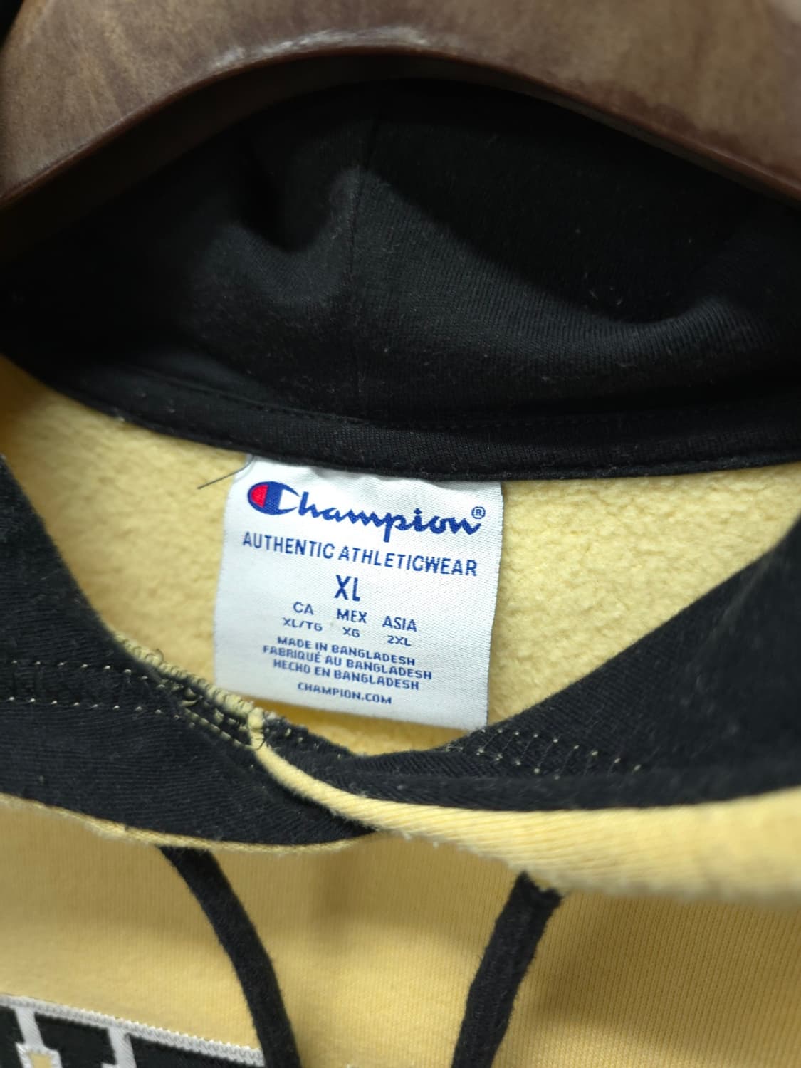 (빅사이즈) 챔피온 퍼듀 자수 로고 옐로우 후드티 (110~115) 상품이미지6