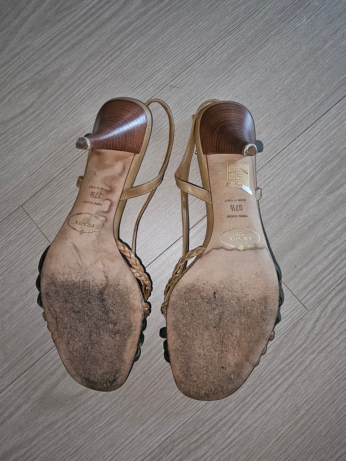 프라다 우븐 스트랩 샌들 상품이미지3