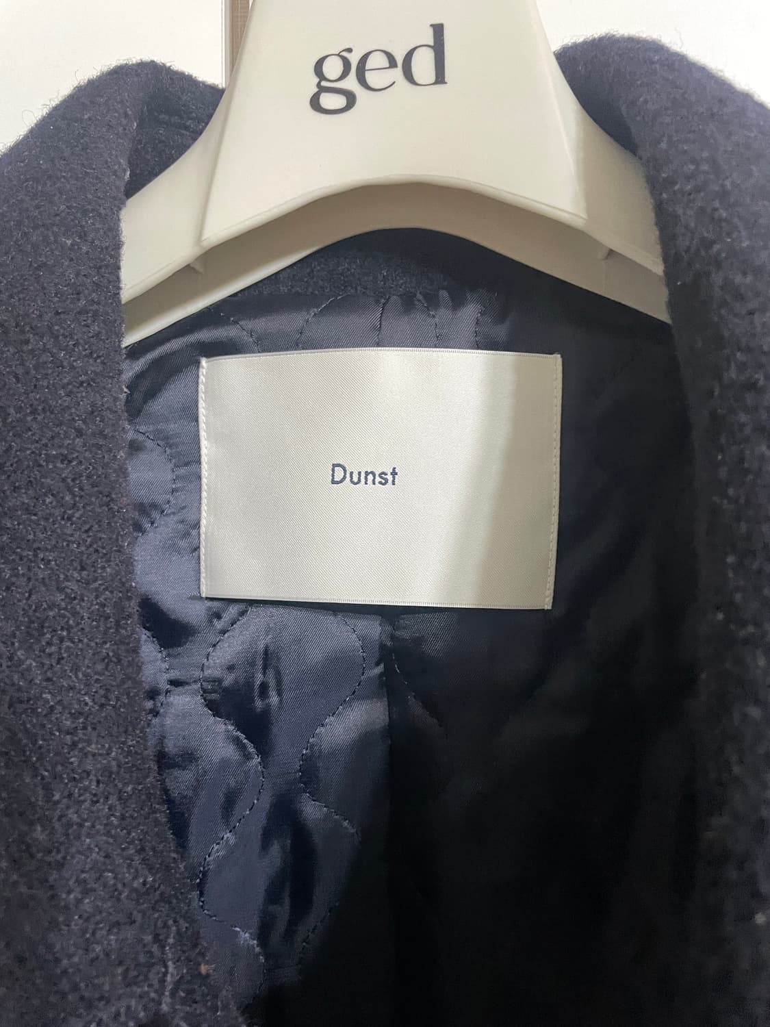 던스트 부클하프코트 네이비 상품이미지4