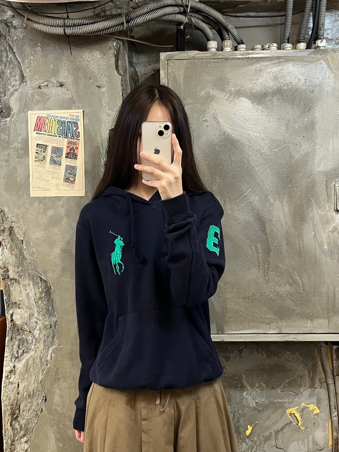 폴로 랄프로렌 후드티 네이비 S #csz438 상품이미지2
