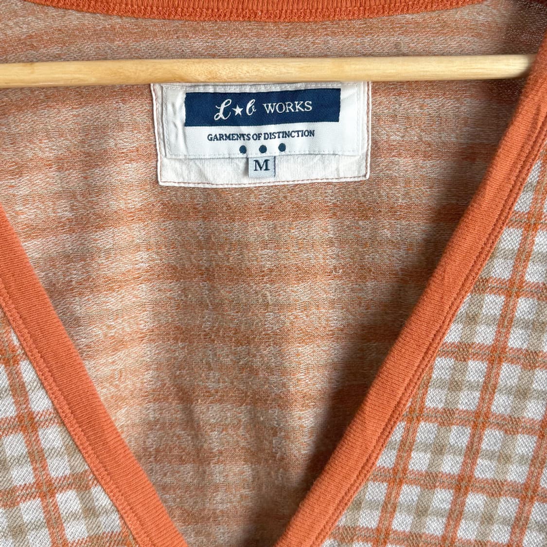 귤빛 창가 체크 가디건 상품이미지6