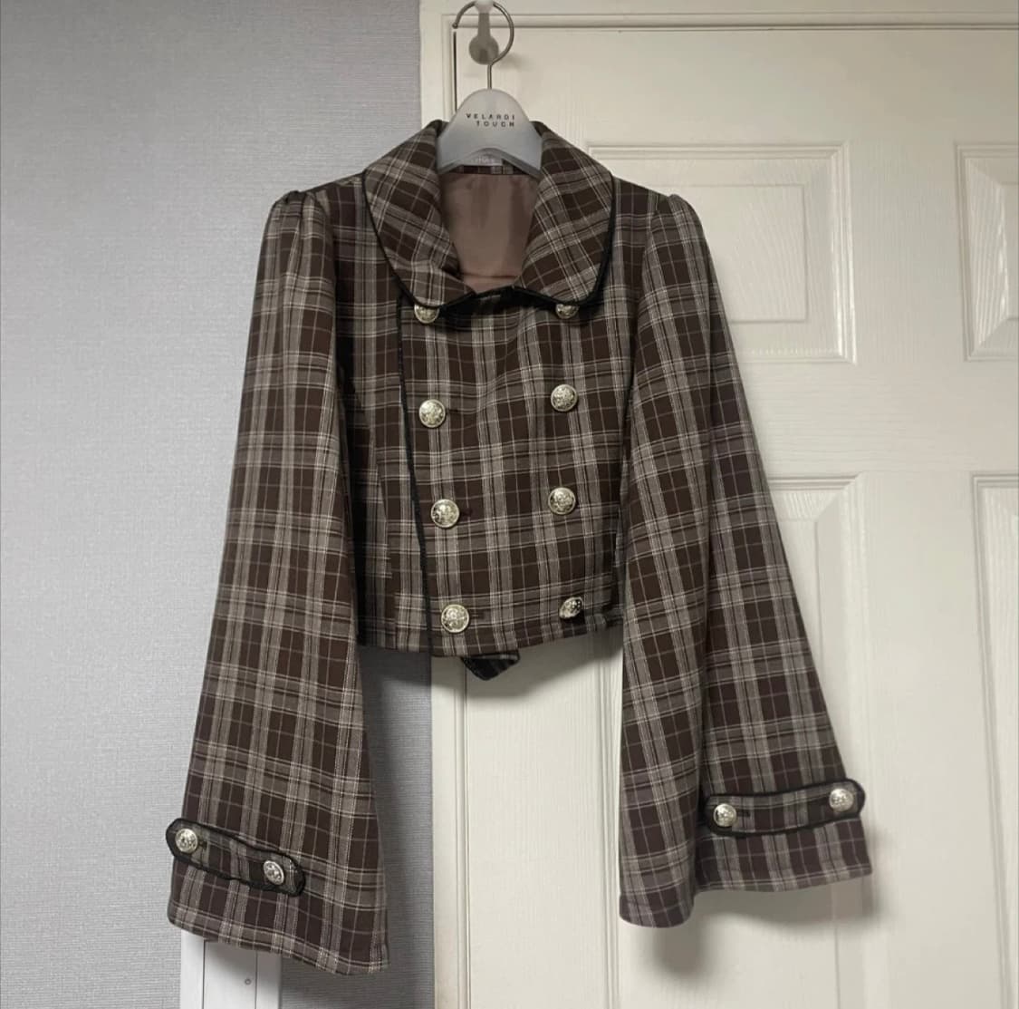 엑시즈팜 체크 은장 자켓 상품이미지2