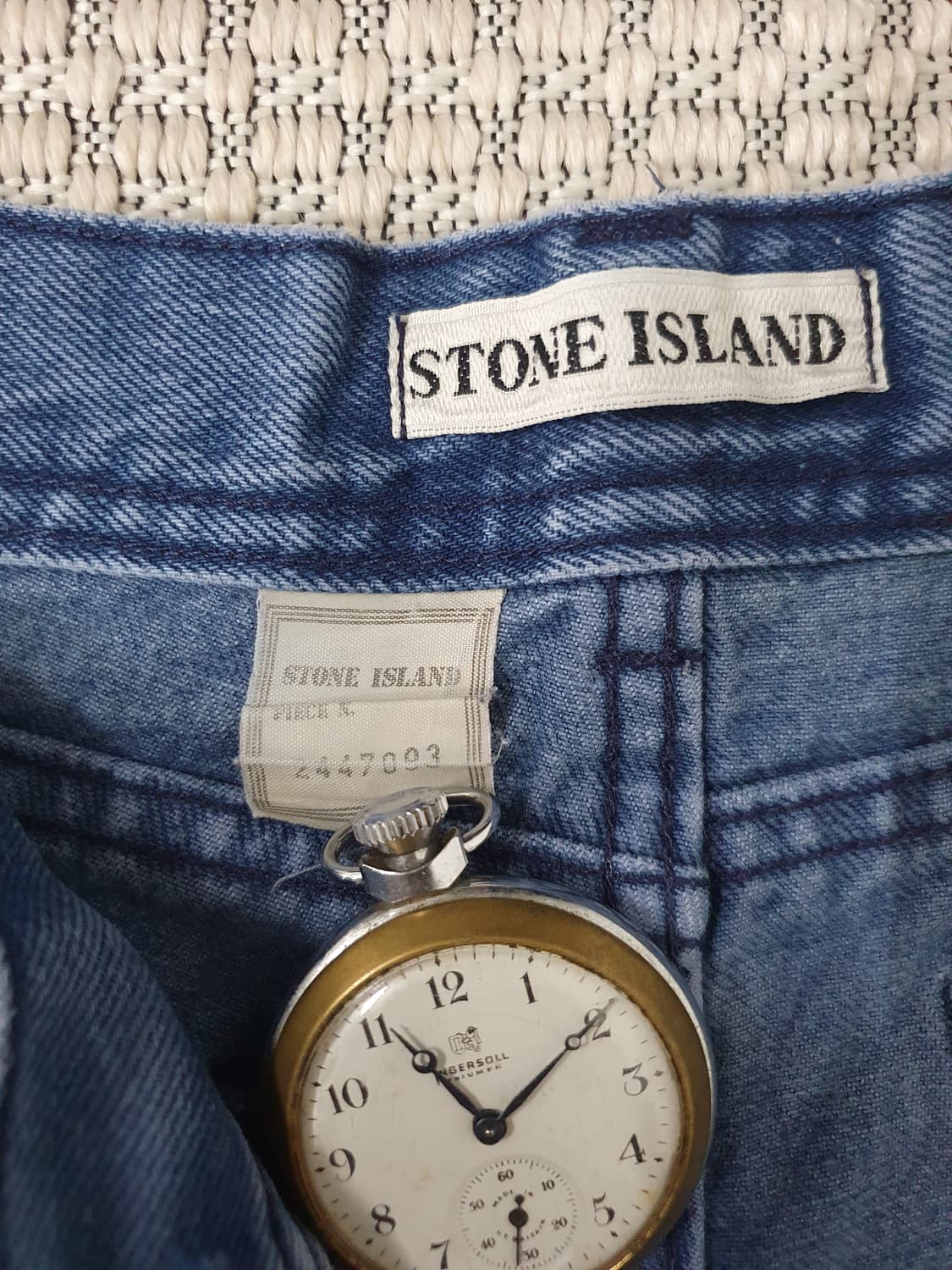 90s 스톤 아일랜드 그린 엣지 데님 진 상품이미지6