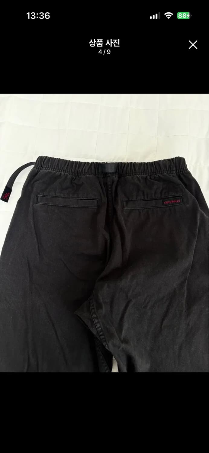 [M] 그라미치 블랙 코튼 팬츠 벨트 Gramicci C734 상품이미지4