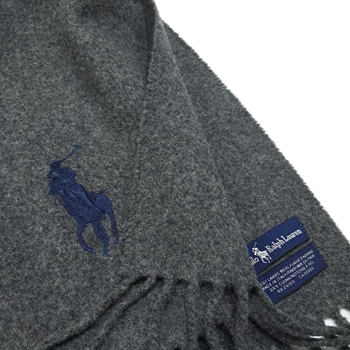 MX506 폴로 00s 이태리판 램스울 빅포니 차콜 머플러 목도리 상품이미지6