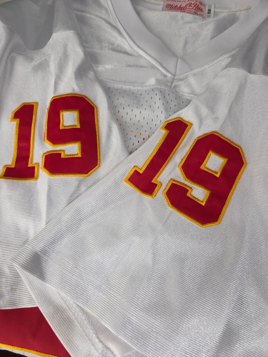 미챌앤네스 조 몬타나 캔자스시티 치프스 1994 스로우백 저지 상품이미지8