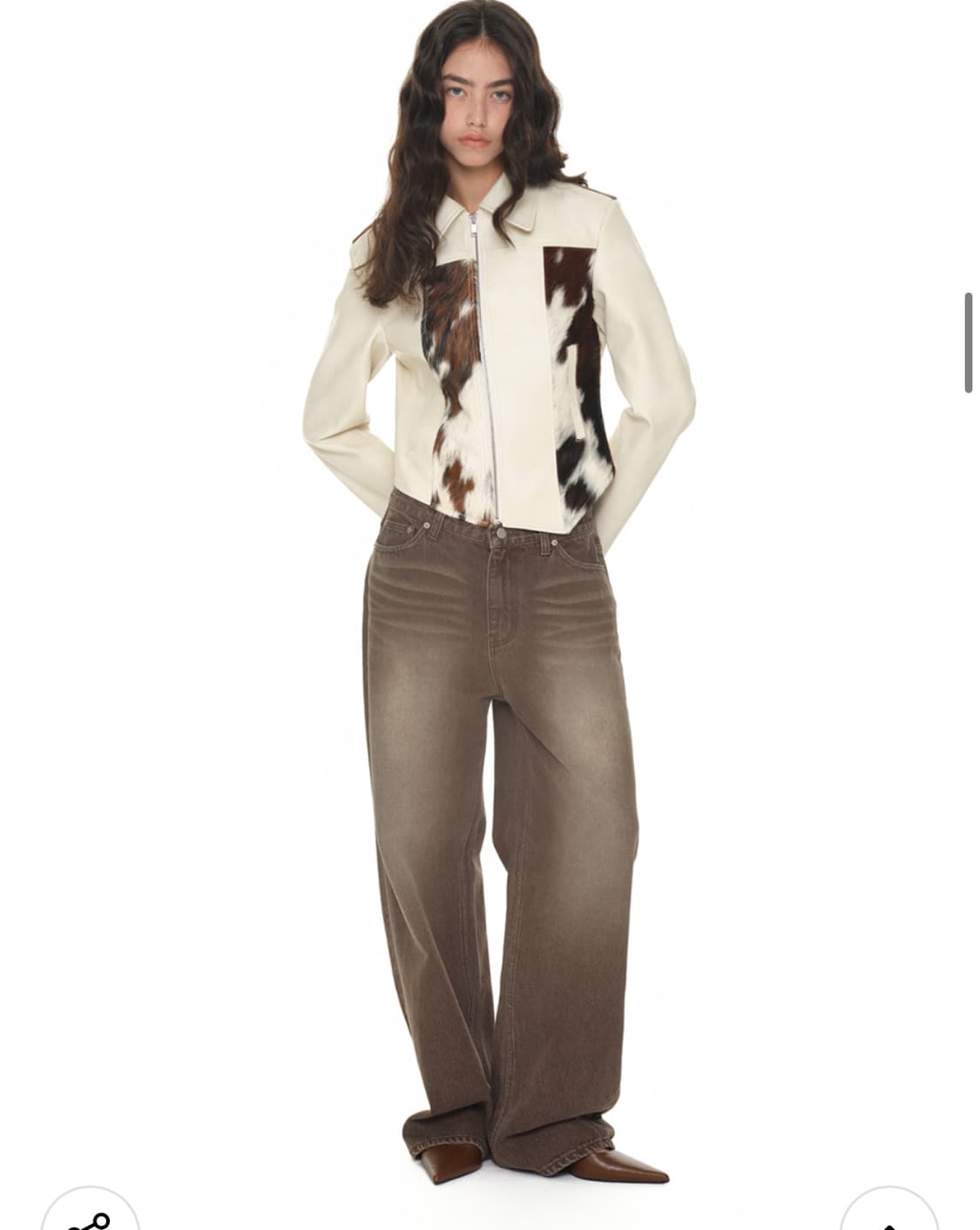 투머치택스 헤어리 레더 자켓 (m) 상품이미지2