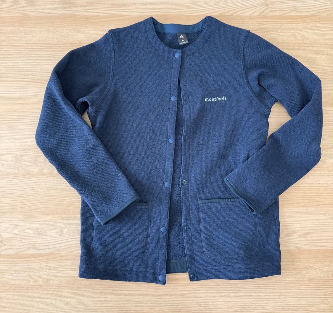 몽벨 여성 클리마플러스 니트 가디건 네이비  상품이미지1