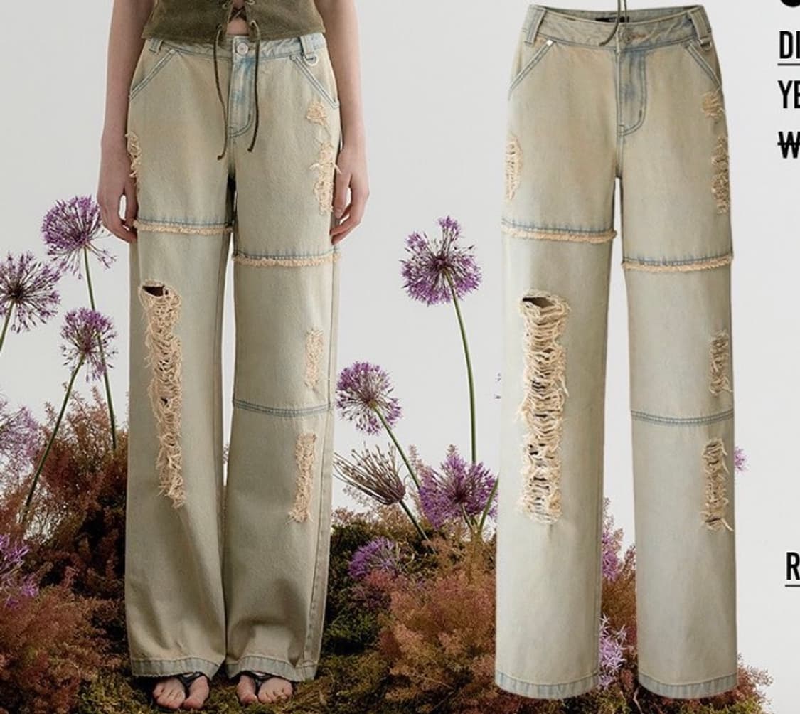 Yuse yellow indigo 팬츠 상품이미지1