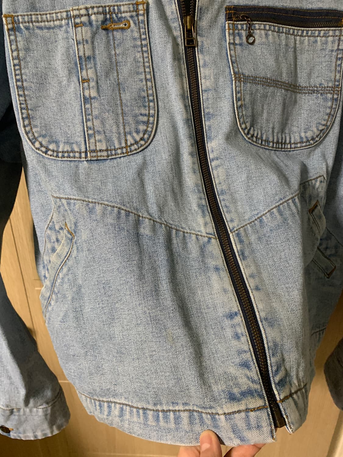 90s 올드 갭 데님 덩가리 워크 포켓 자켓 XL 상품이미지8