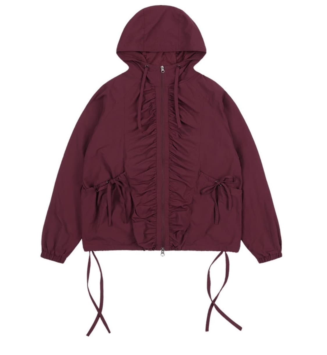 RIBBON SHIRRING WINDBREAKER 상품이미지2