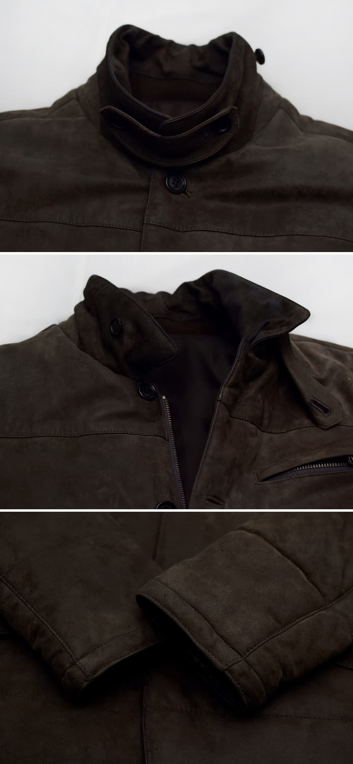 프랑코 페라로 이태리 양가죽 누벅레더 패딩 자켓 (100) 상품이미지9