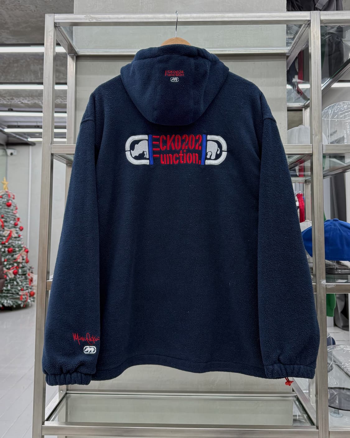 에코 언리미티드 00s 백로고 플리스 자켓 네이비 상품이미지1