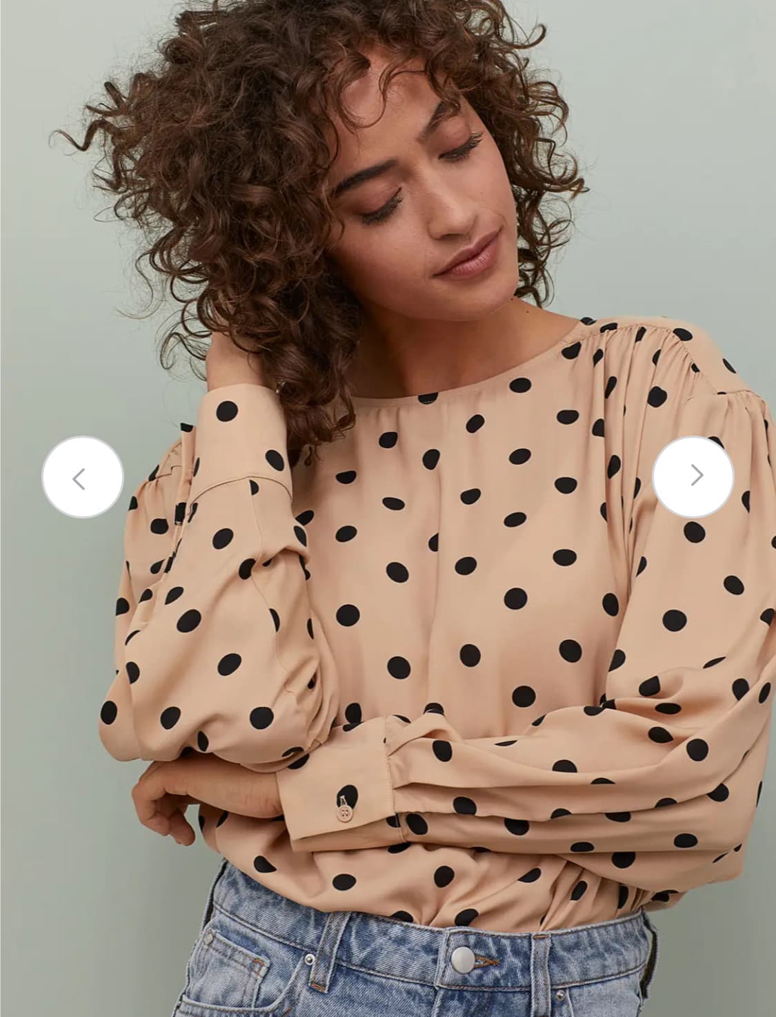 H&M 폴카 도트 블라우스 상품이미지3
