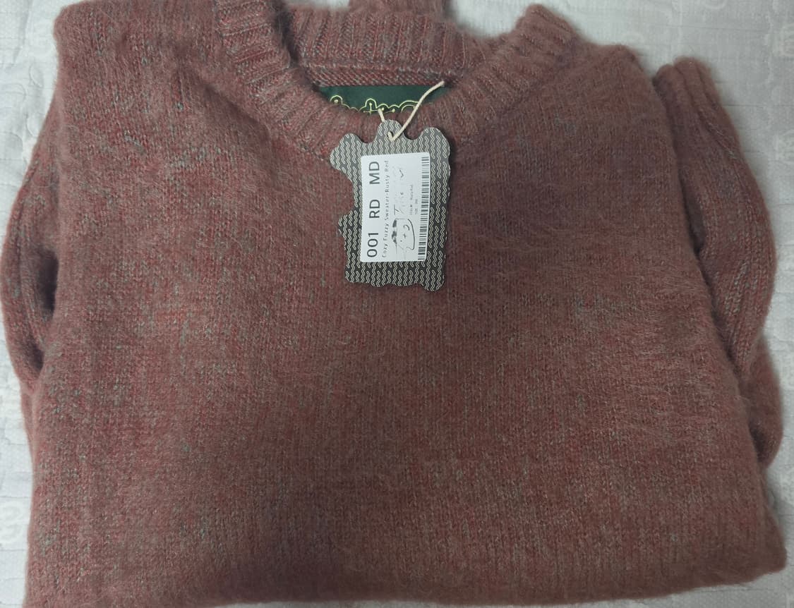 [M]토우토우아카이브 코지 퍼지 스웨터 러스티 레드 니트 맨투맨 상품이미지3