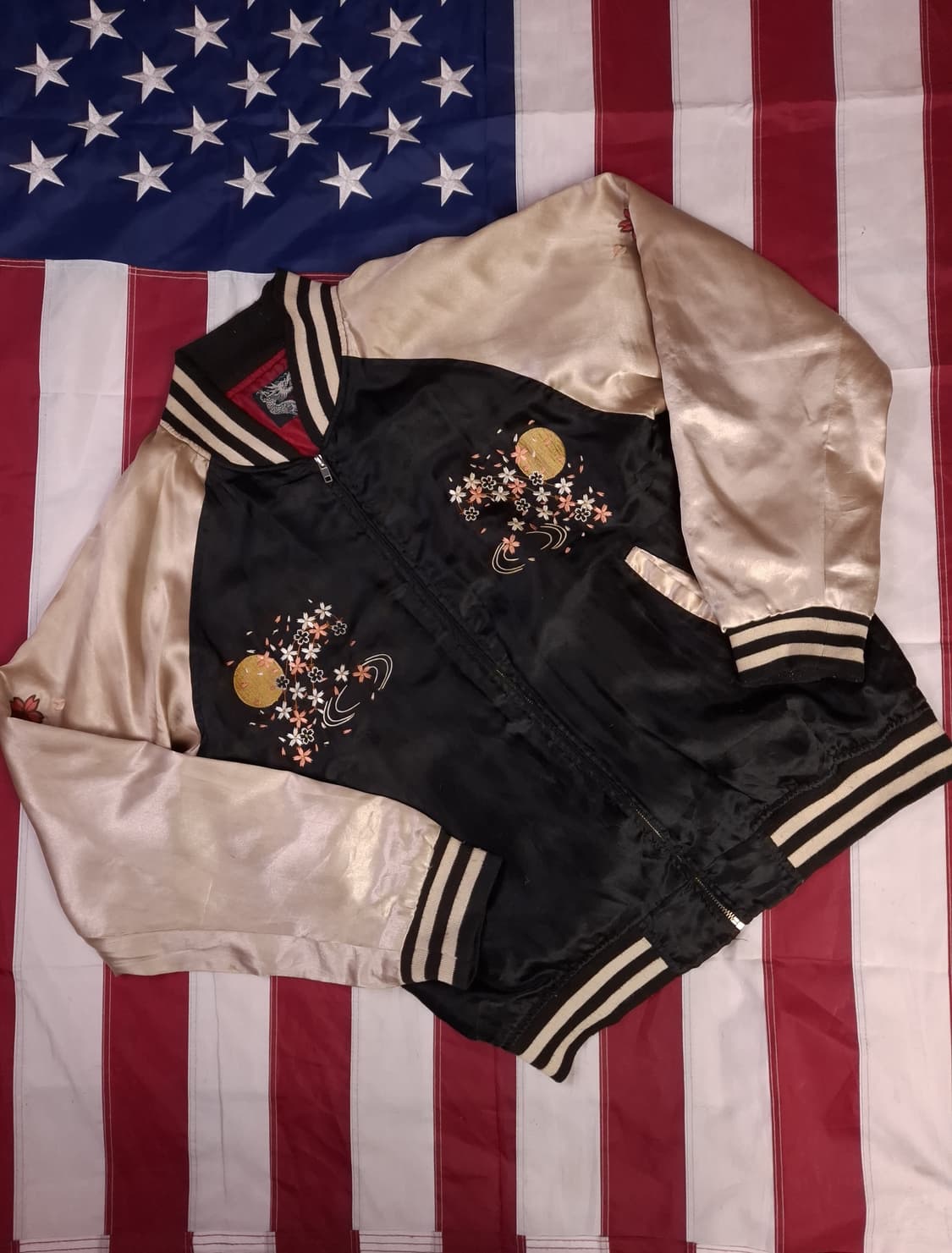 오리지날 재패니즈 벚꽃 자수 수베니어 스카잔 상품이미지3