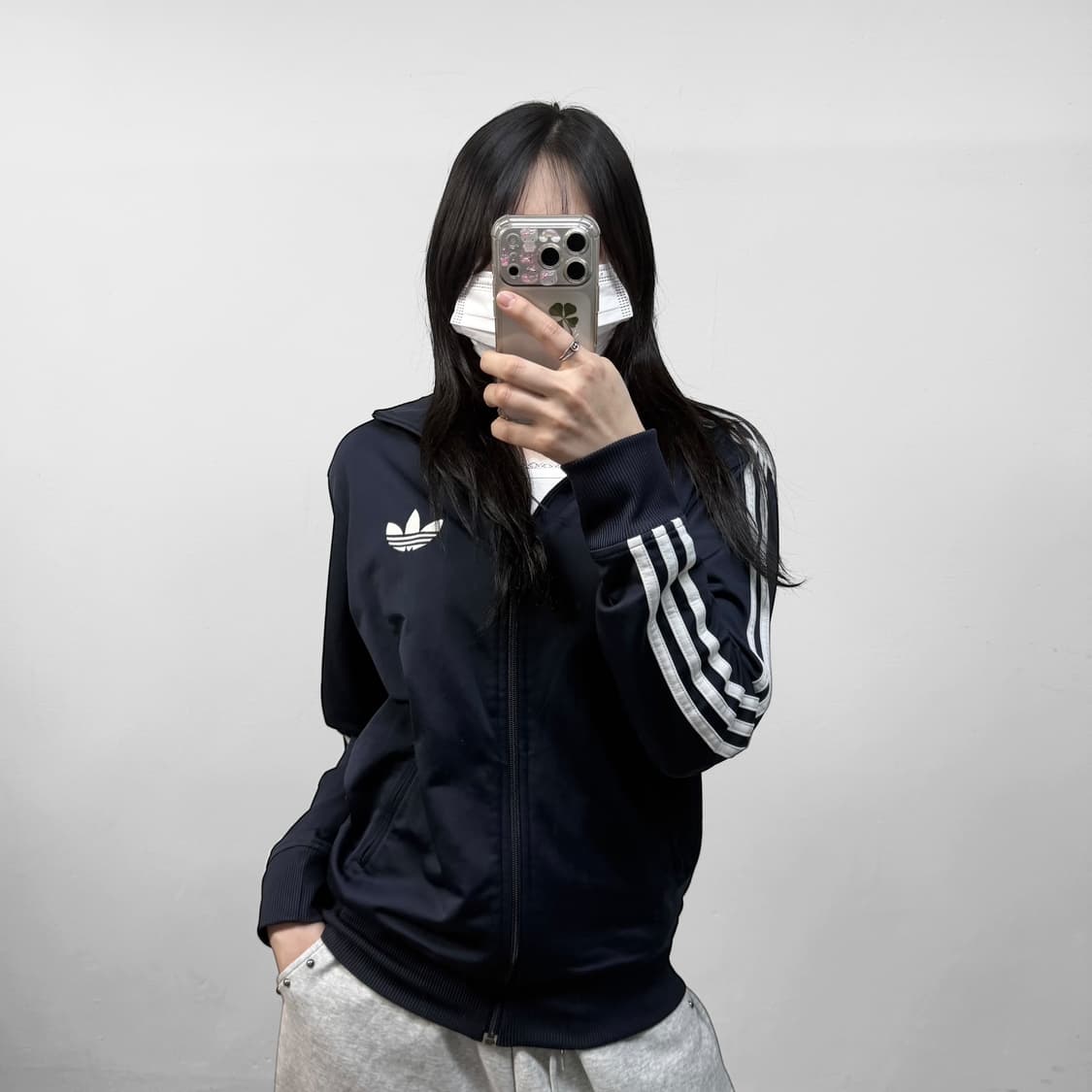 아디다스 파이어버드 트랙탑 져지 화이트 네이비 상품이미지1