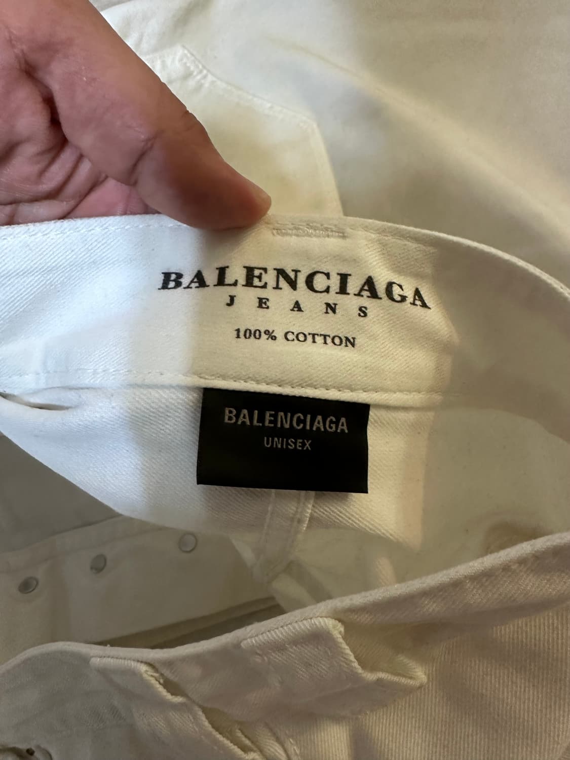 발렌시아가 배기 팬츠 더티 워시드 화이트 M 상품이미지4