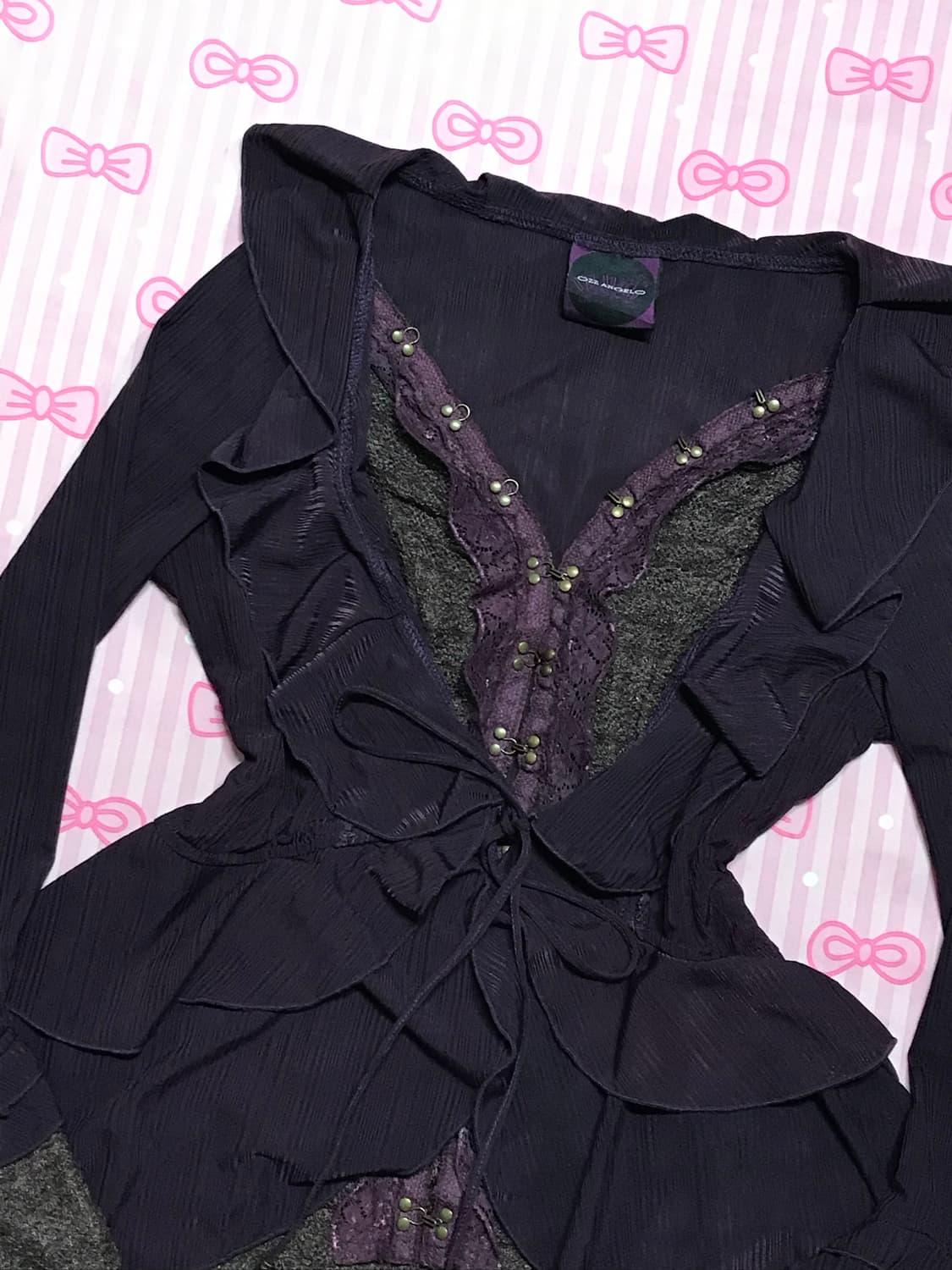 Ozz on angelo 고딕 코르셋 블라우스 상품이미지4