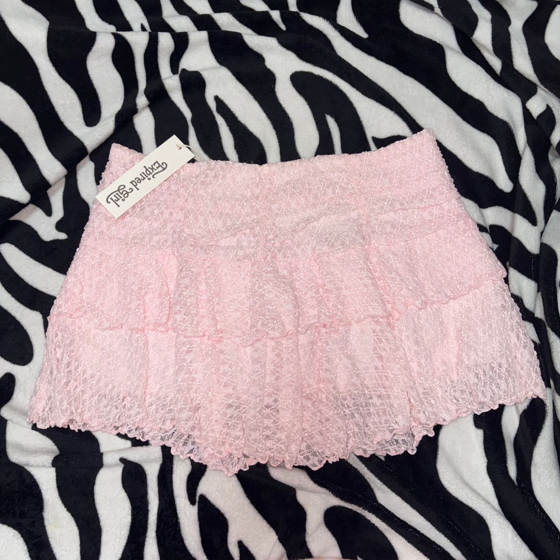 (텍O, 택포) 익스파이어드걸 클로이 레이스 스커트 핑크 S 상품이미지2