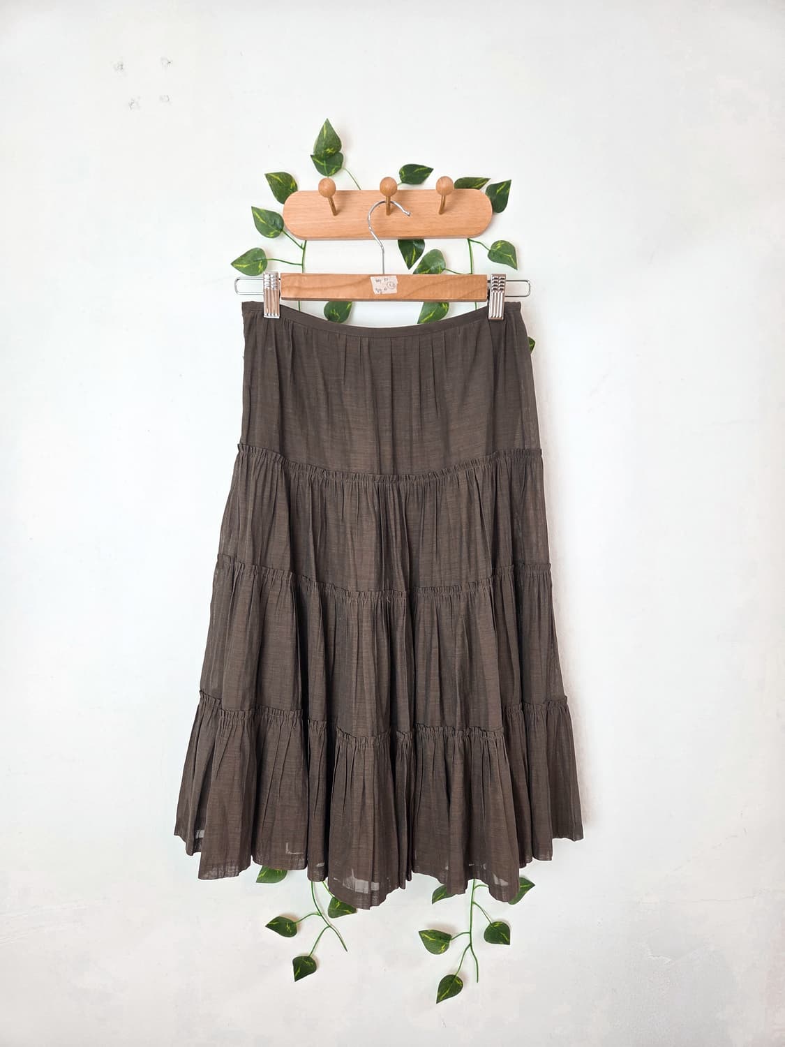  브라운 캉캉 미디 스커트 상품이미지5