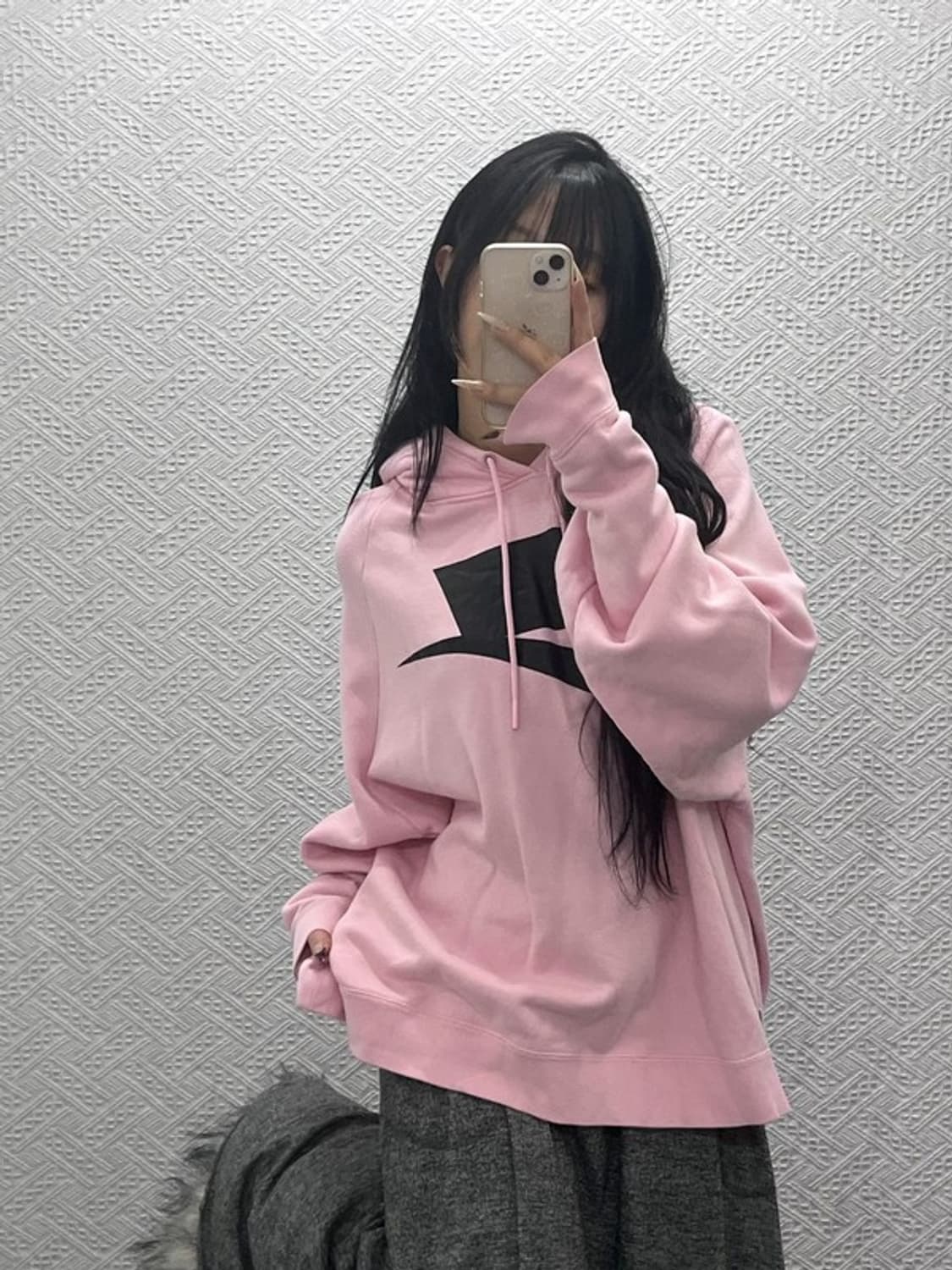 나이키 NSW V-DAY 한정판 루즈핏 딸기우유 후드티 XL C08383 상품이미지1