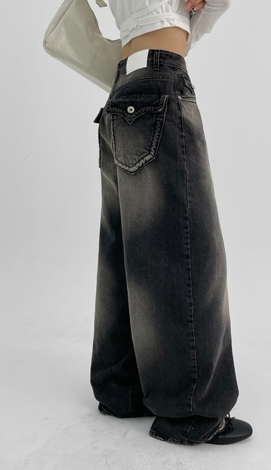 [블랙업] 카리나 데님 팬츠  상품이미지3