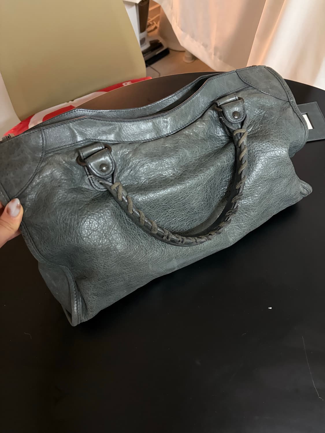 발렌시아가 모터백 스몰 카키 상품이미지8