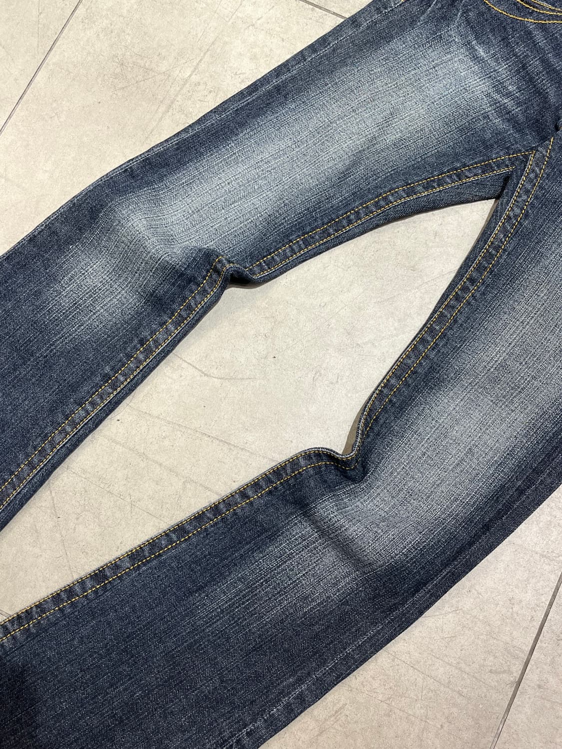 일본 빈티지 BCBG y2k 피스마크 큐빅 부츠컷 데님 팬츠 상품이미지9