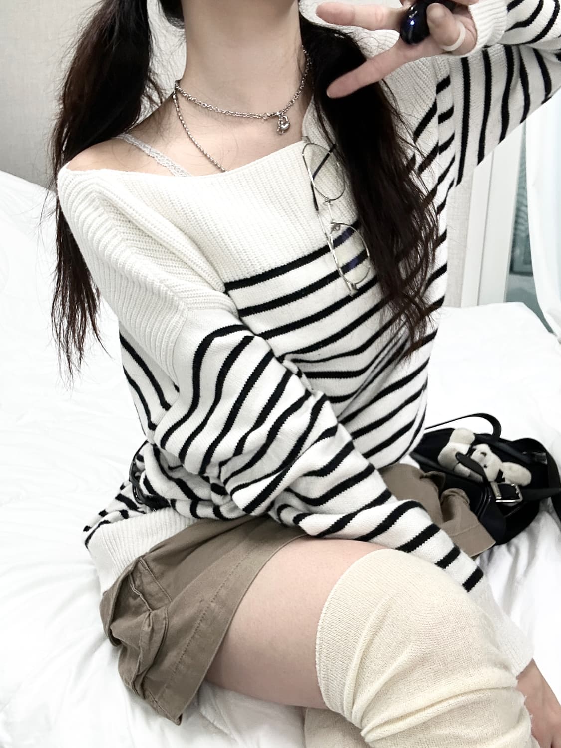 갭 단가라 오프숄더 니트 상품이미지2