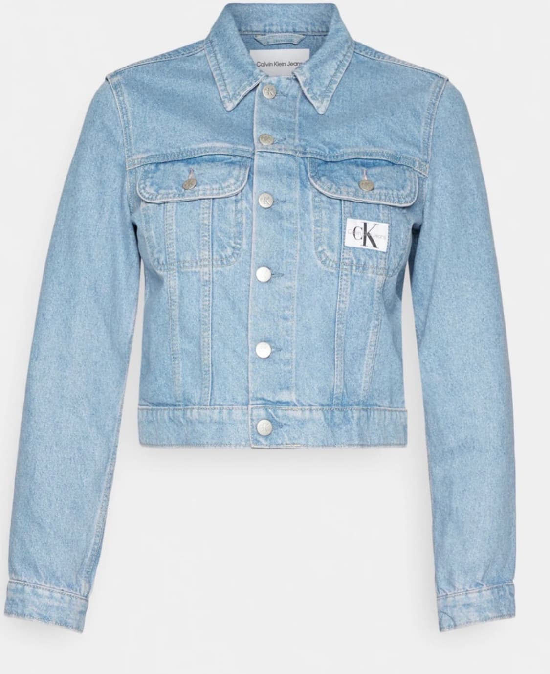 새상품 | 택, 실물 사진 O | 캘빈클라인 크롭 청자켓 상품이미지1