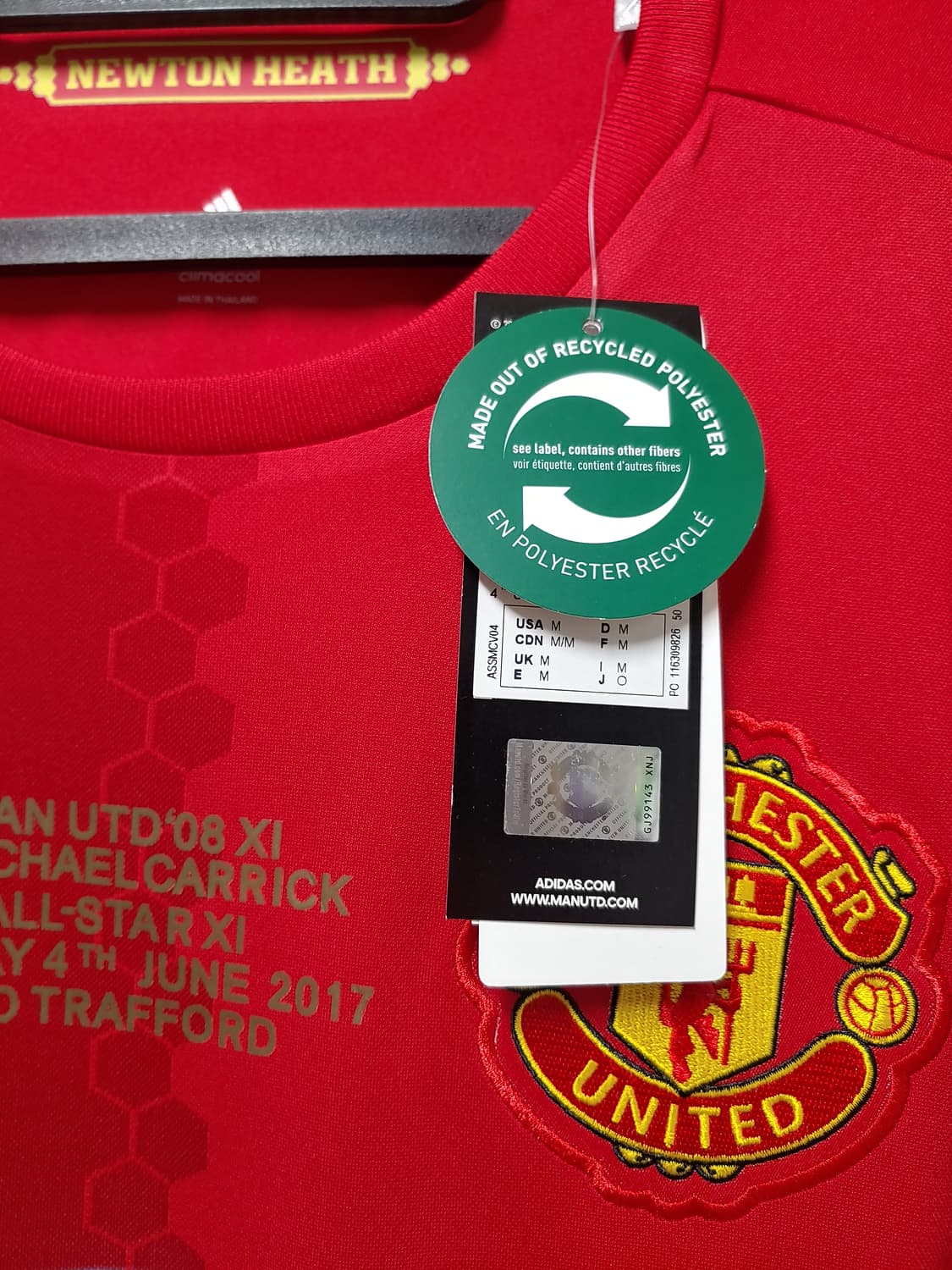 M 16-17맨유 홈 반팔 캐릭 은퇴경기기념 상품이미지3