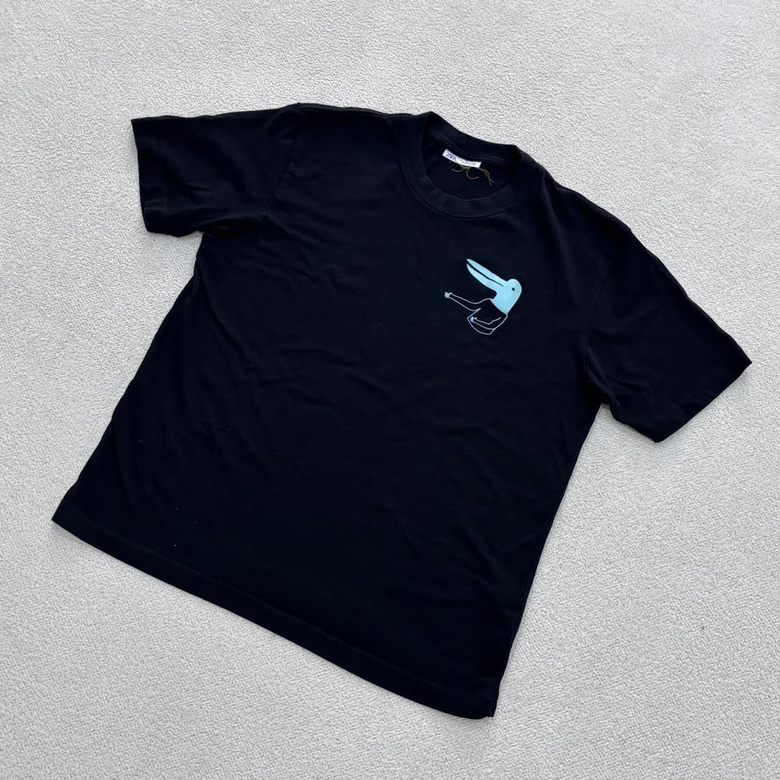 XL 자라 블랙 반팔 티셔츠 0410E 상품이미지1