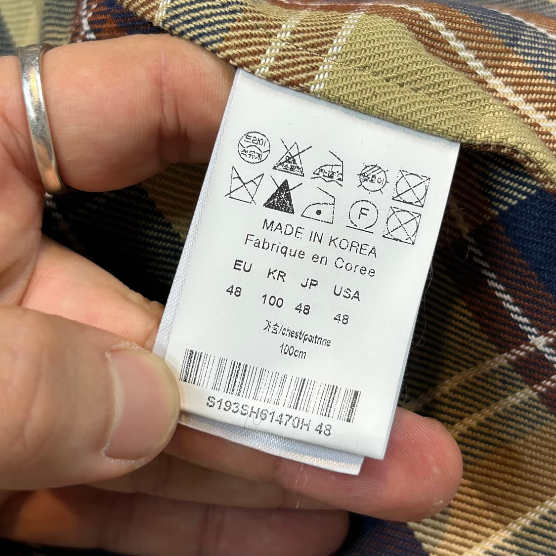 L) 솔리드옴므 체크 셔츠 메탈 버튼 자켓 상품이미지9