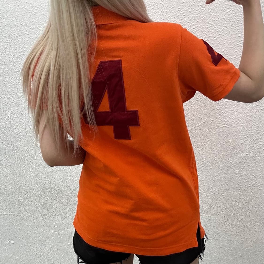 폴로 랄프로렌 블루 빅포니 오렌지 pk 반팔 M 상품이미지2