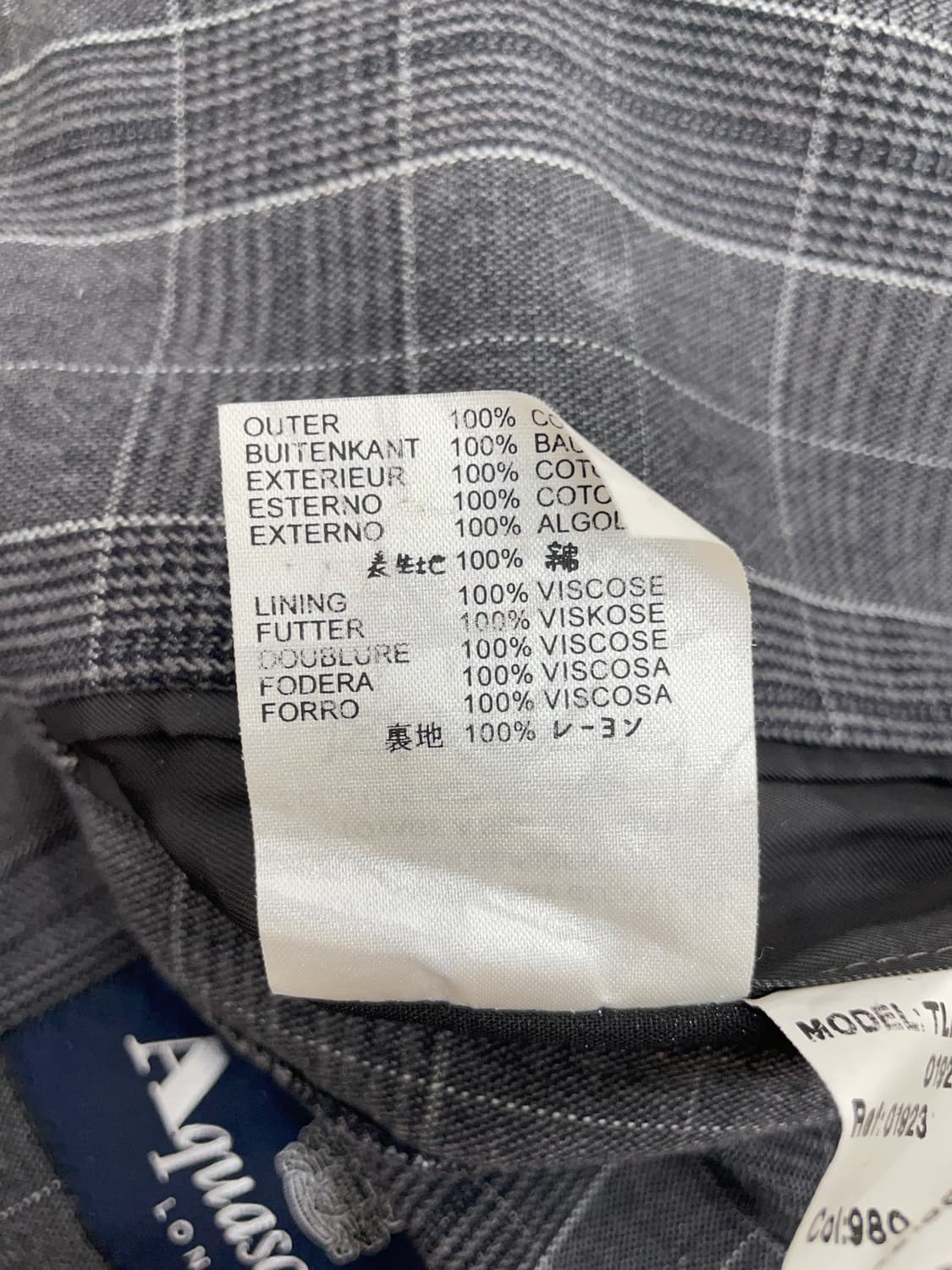 아쿠아스큐텀 글렌체크 블레이저 자켓 상품이미지6