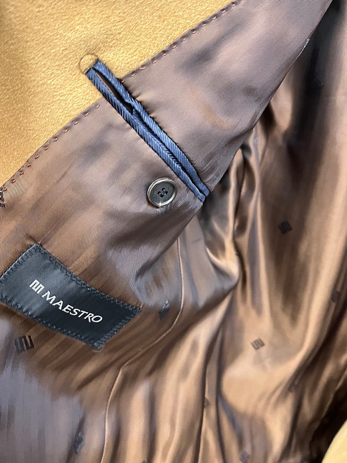 100) 마에스트로 카멜 캐시미어 코트  상품이미지7