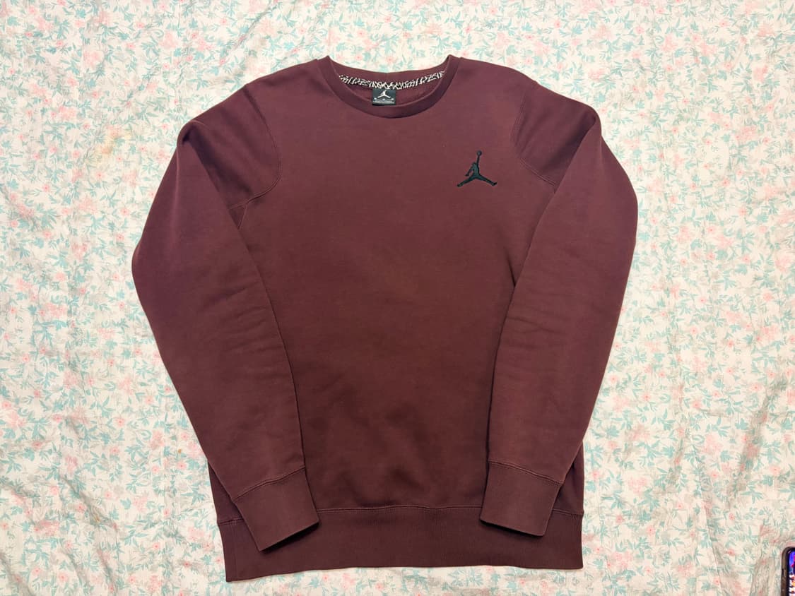 (m) 나이키 조던 자수로고 버건디 맨투맨 상품이미지1