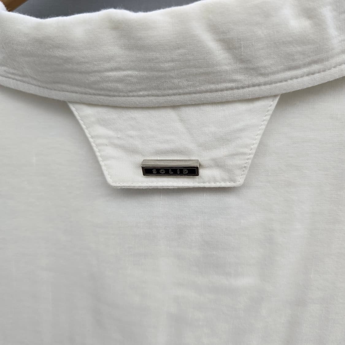 솔리드 옴므 7부 소매 셔츠 화이트 상품이미지8