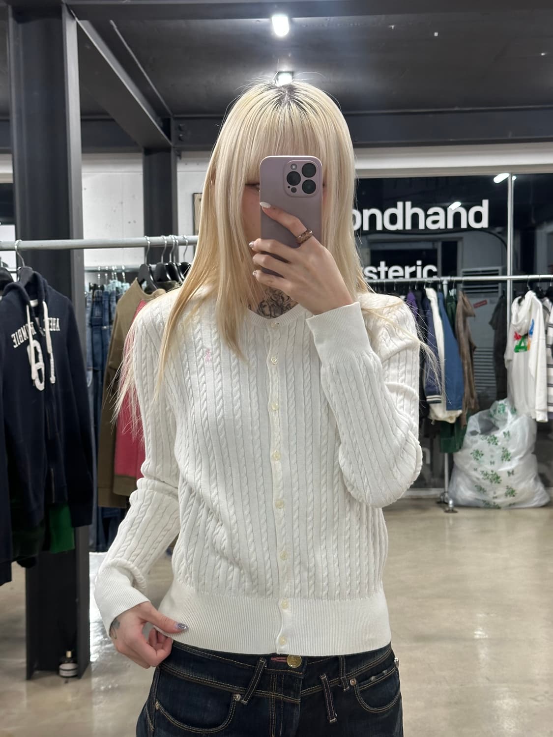 폴로 랄프로렌 꽈배기 케이블 니트 가디건 상품이미지2