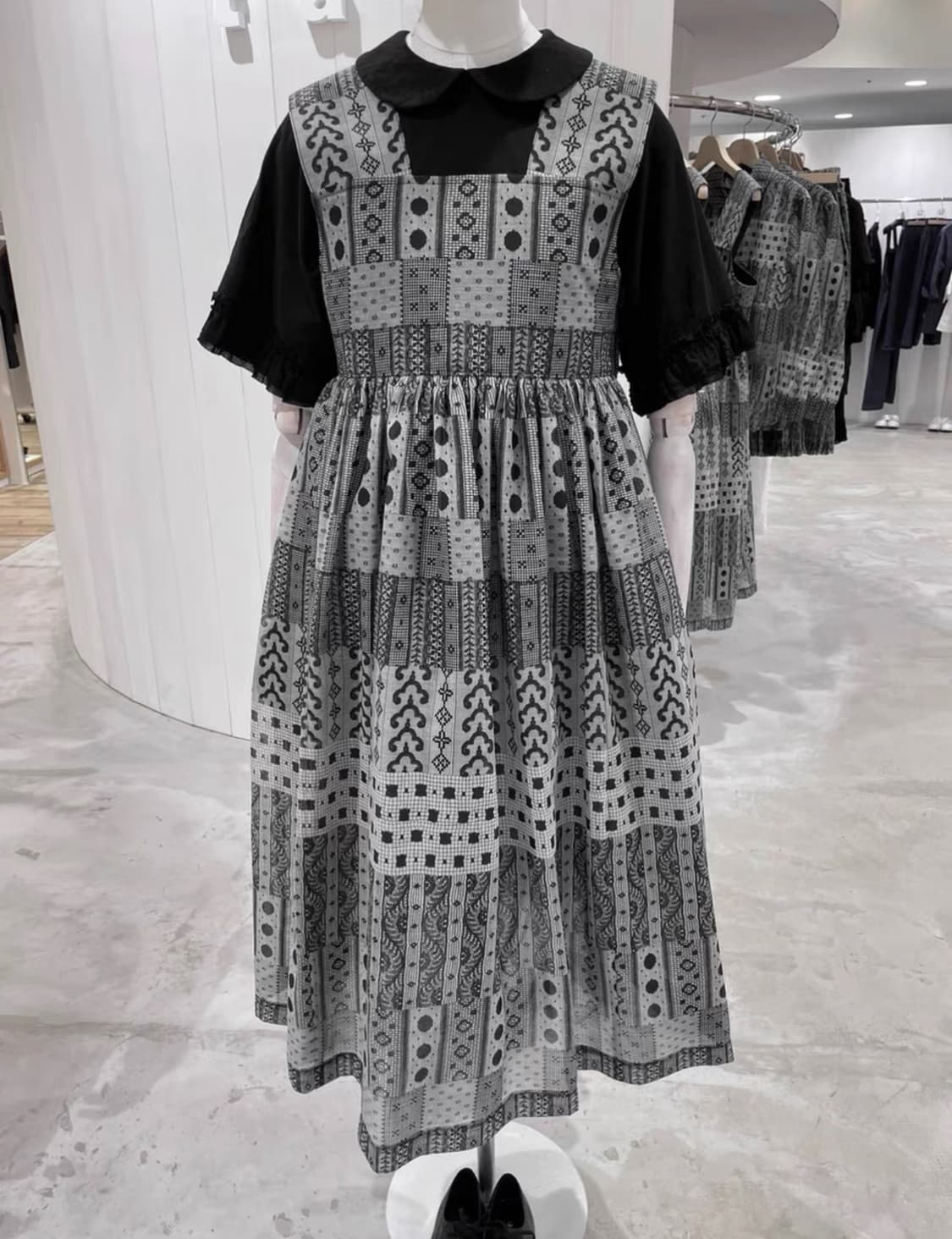 New꼼데가르송 다오 레이스 도트 원피스 S 상품이미지2